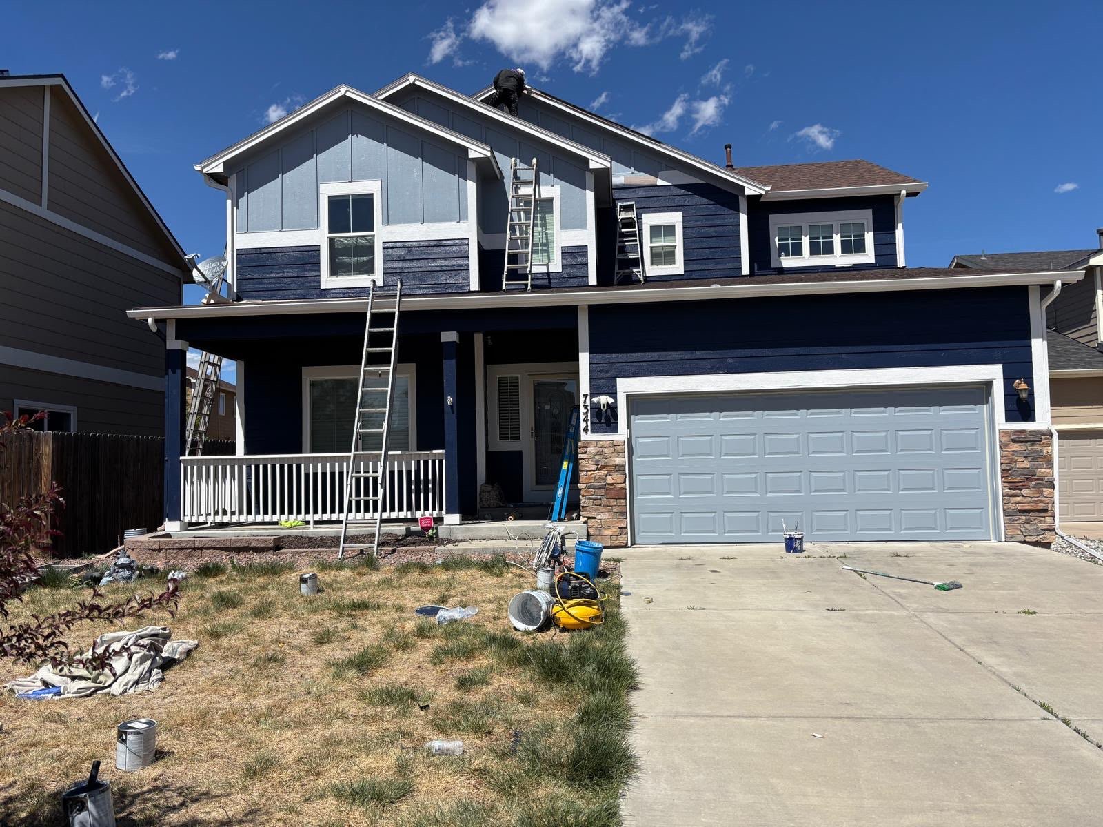 Exterior painting project by Alfredo Painting Service LLC